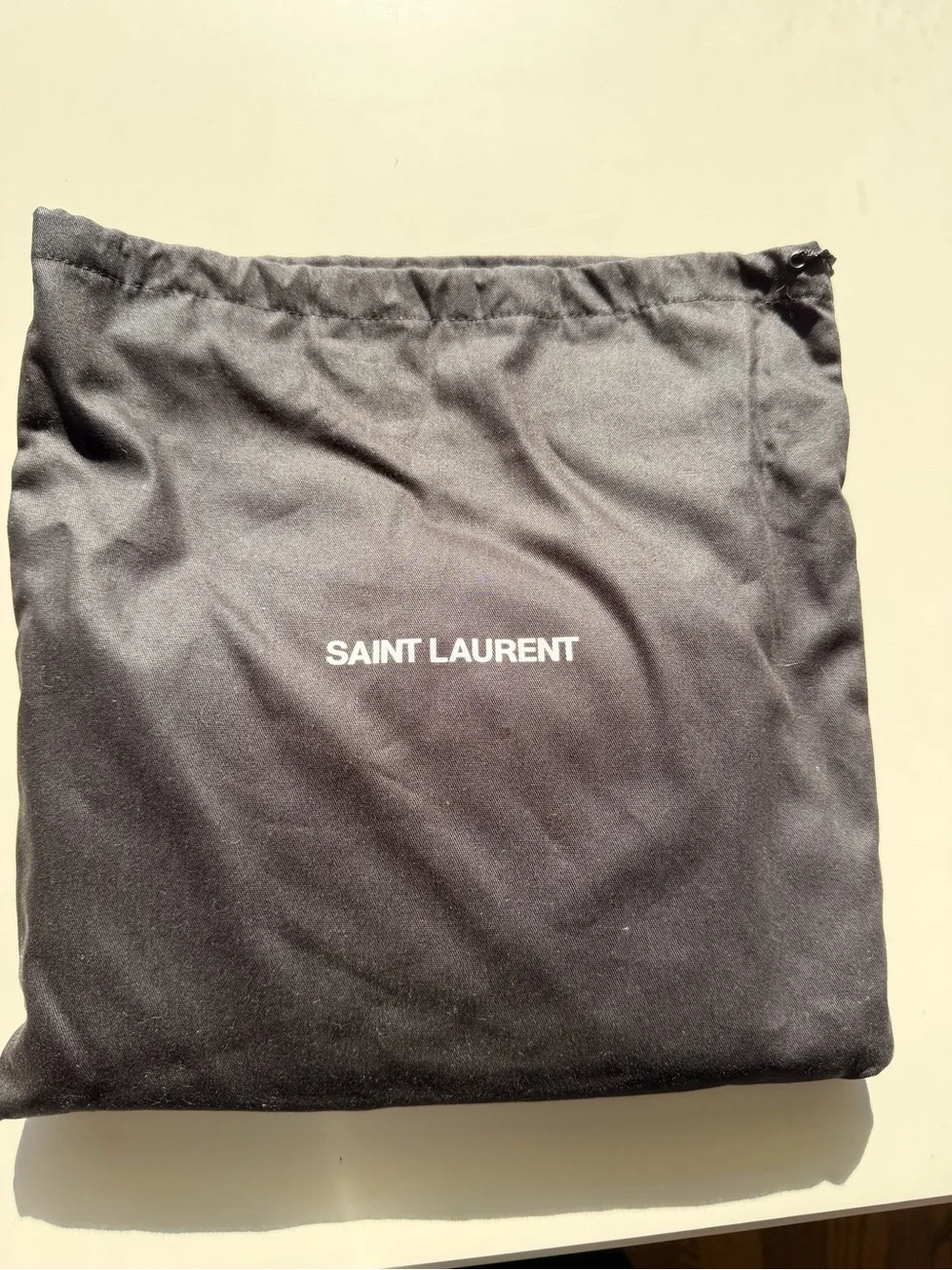 Saint Laurent Metallic Gold Quilted Chevron Wristlet Clutch